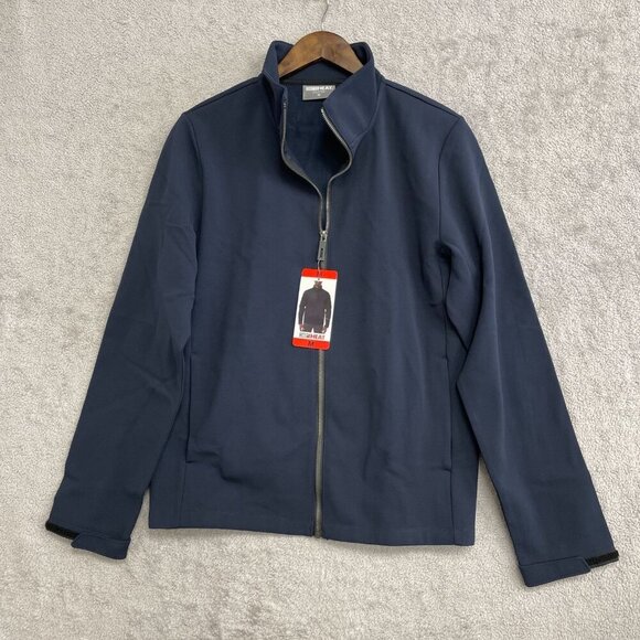 NEW 32 Degrees Heat Men's M Navy Full-Zip Jacket Polyester Softshell - Picture 2 of 9